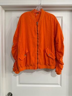 Free People Orange Knit Sweater